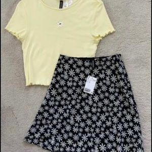 New H&M Babydoll Top & Skirt Set S/M